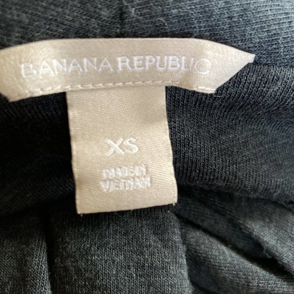 Banana Republic Dark Gray Casual V Neck Dress Side Ruching Size XS - Picture 9 of 10